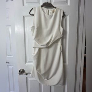 Medium off-white asymmetrical layered mini dress size medium
